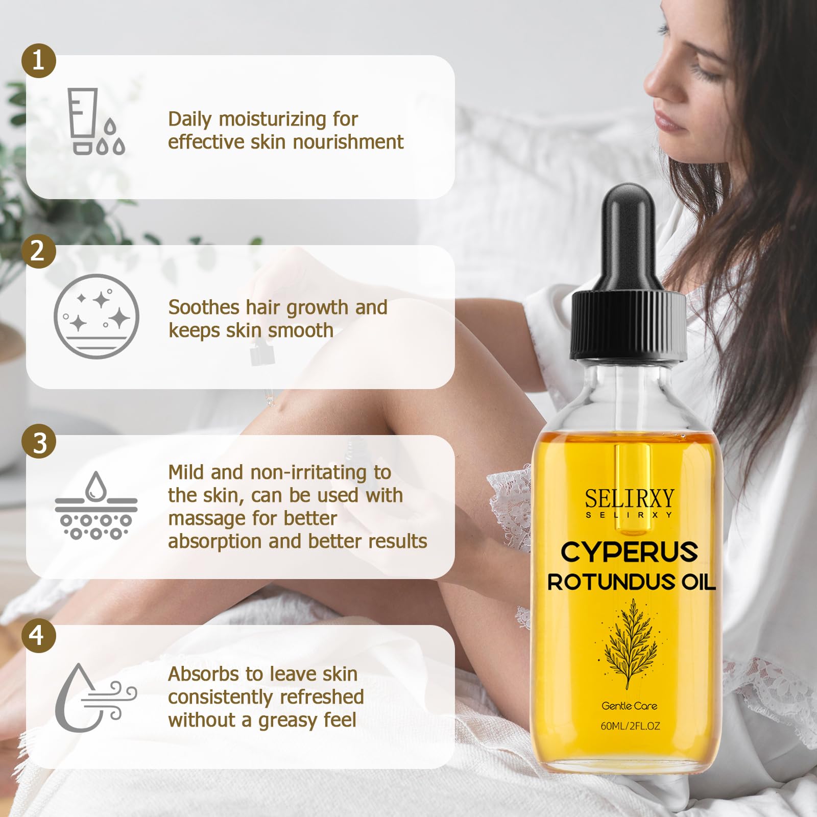 Cyperus Rotundus Oil, Soothing & Hydrating 60ml