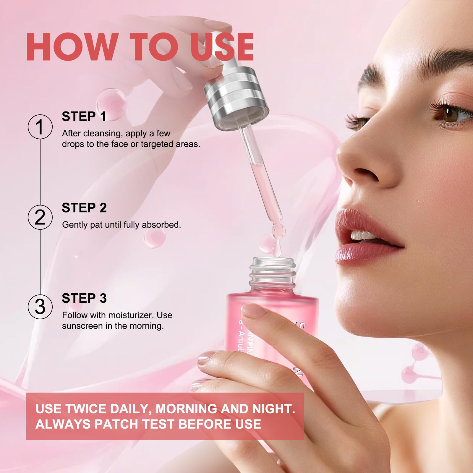 Pink Peptide PDRN Hydrating Serum for Smooth Radiant Skin