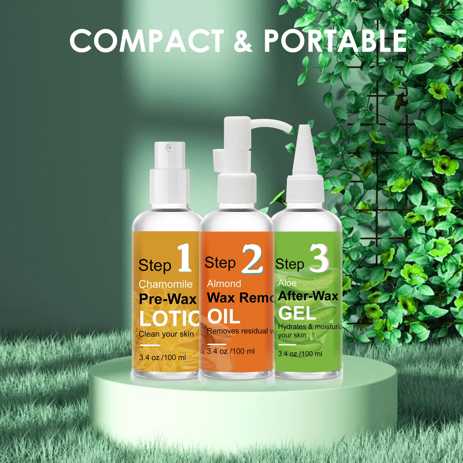 Before & After Waxing Kit – Cleanser, Oil & Soothing Aloe Gel