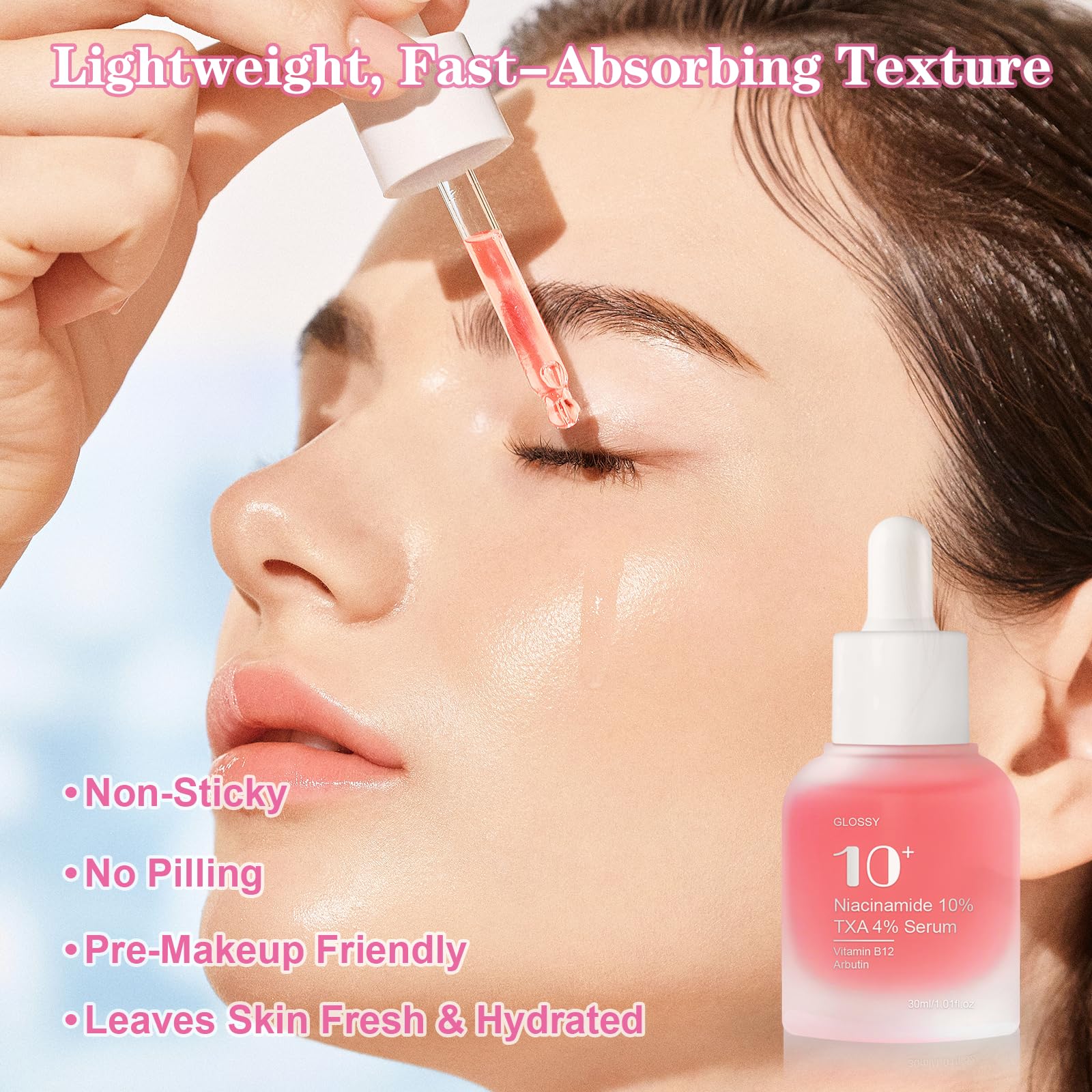 Niacinamide Serum 10% + Tranexamic Acid Serum 4%, Arbutin 2%,Niacinamide 10%, Hydrating & Brightening 30ml