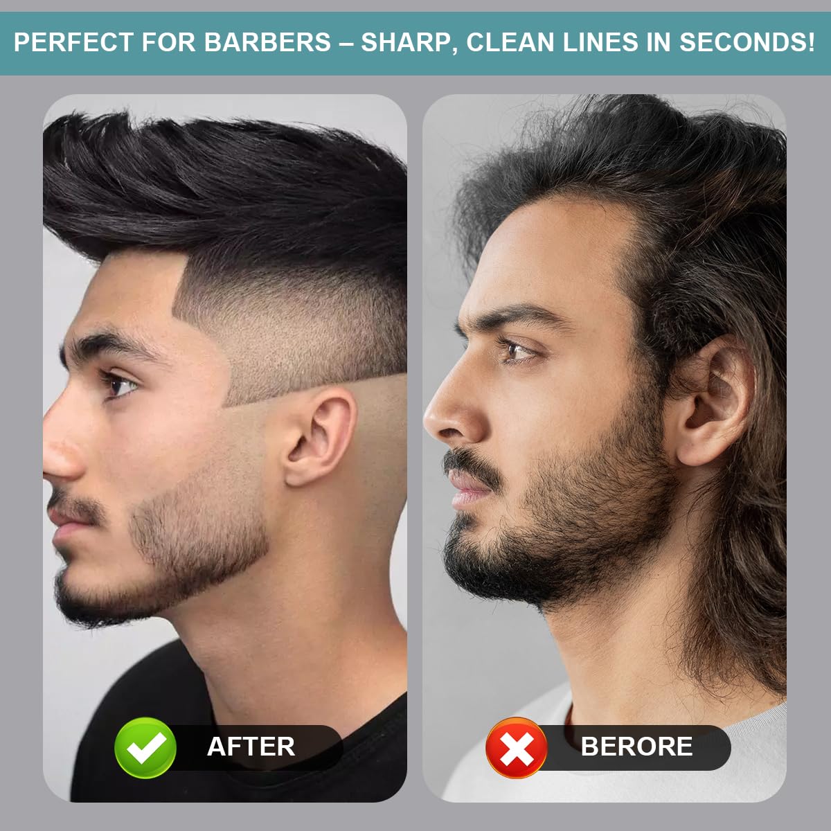 Barber Hairline Guide – Enhancement Card for Barber, Reusable Shaping & Beard Line Tool