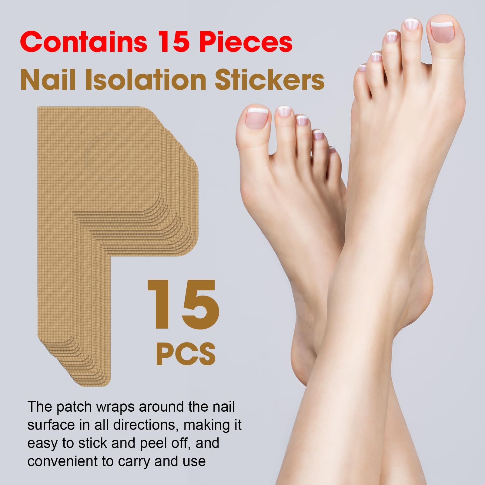 Nail Repair Patches, Protective Stickers 15 Count