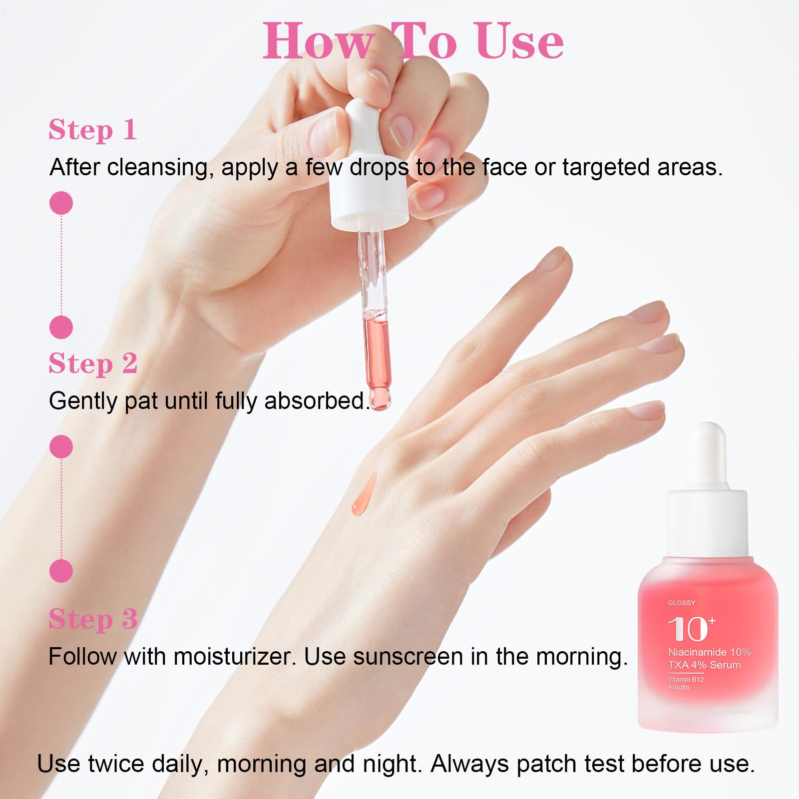 Niacinamide Serum 10% + Tranexamic Acid Serum 4%, Arbutin 2%,Niacinamide 10%, Hydrating & Brightening 30ml