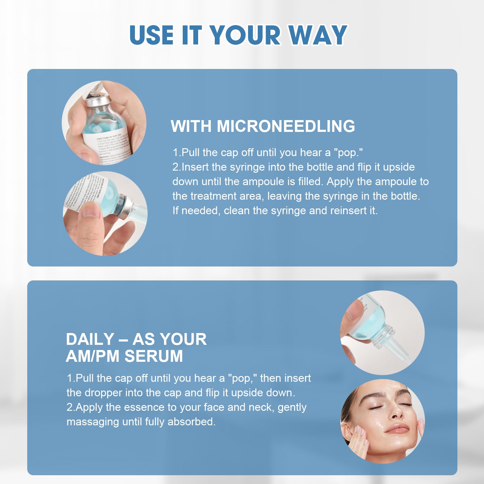 2 PCS Stem Cell Face Serum – Hydrating & Anti-Aging, 30ml/1.2oz