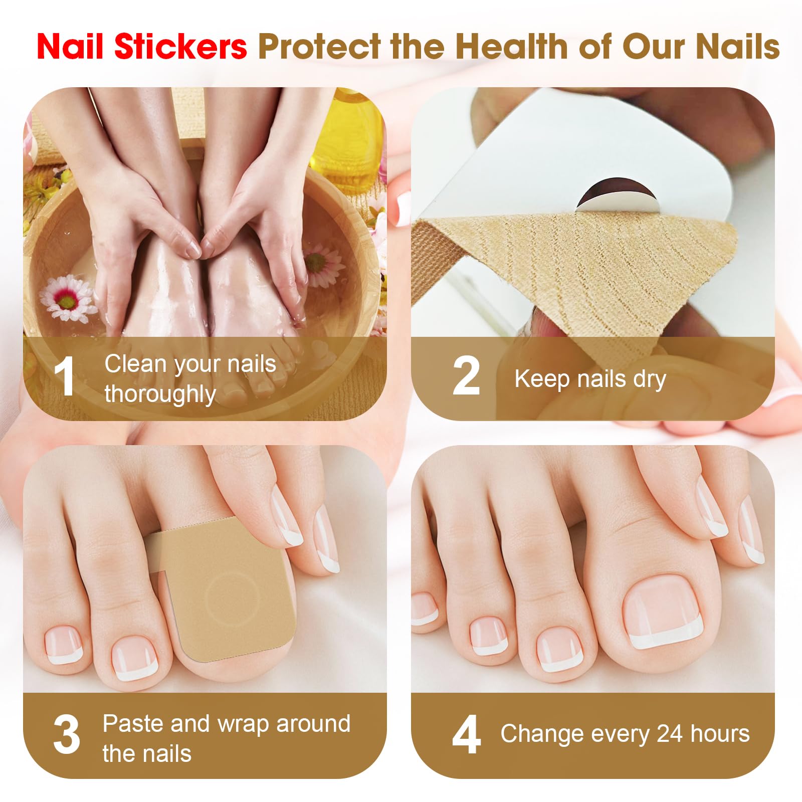 Nail Repair Patches, Protective Stickers 15 Count