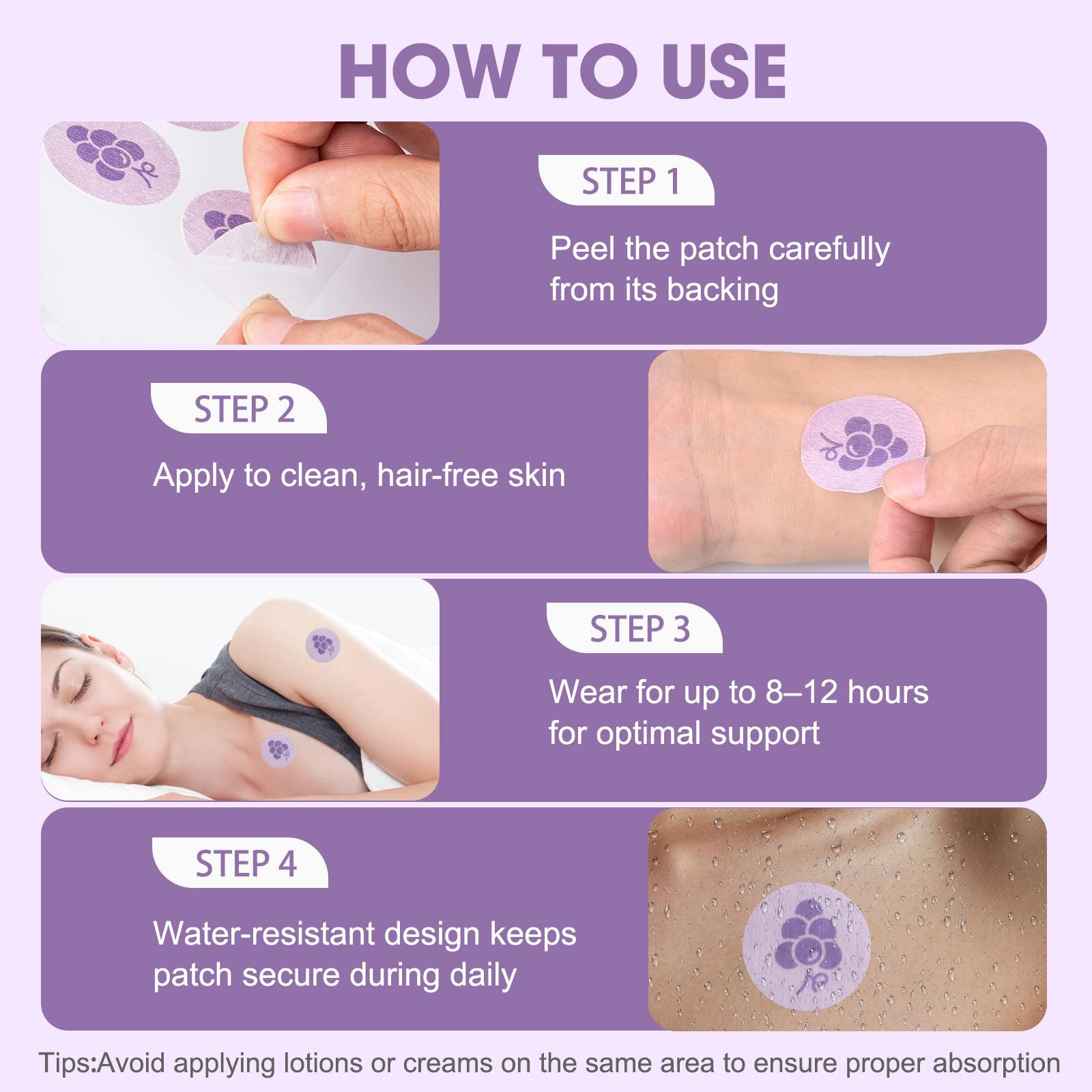 NAD+ Patches for Women and Man – 32 Vegan Skin-Friendly Daily Patches