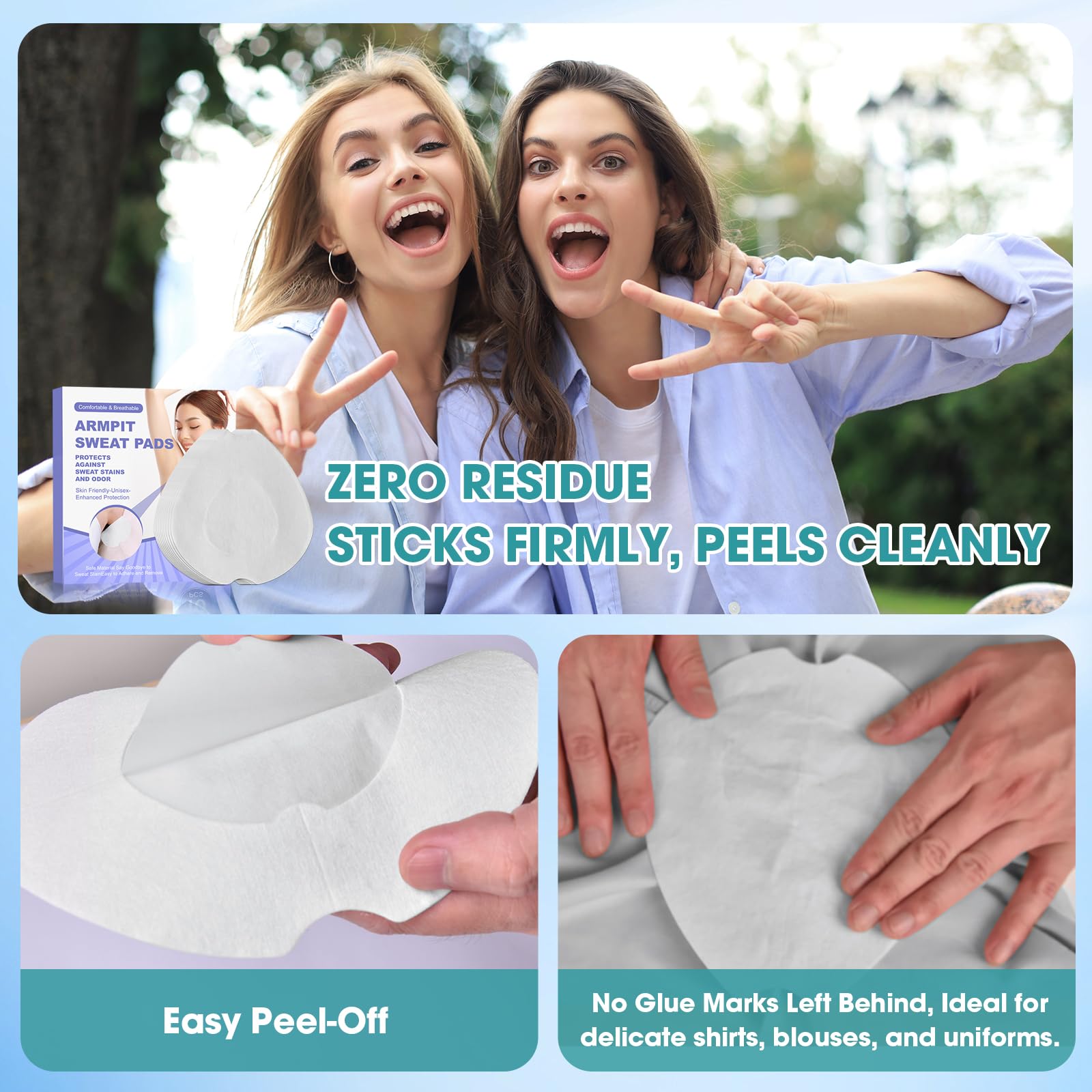 Armpit Sweat Pads, Waterproof & Comfortable 10pcs