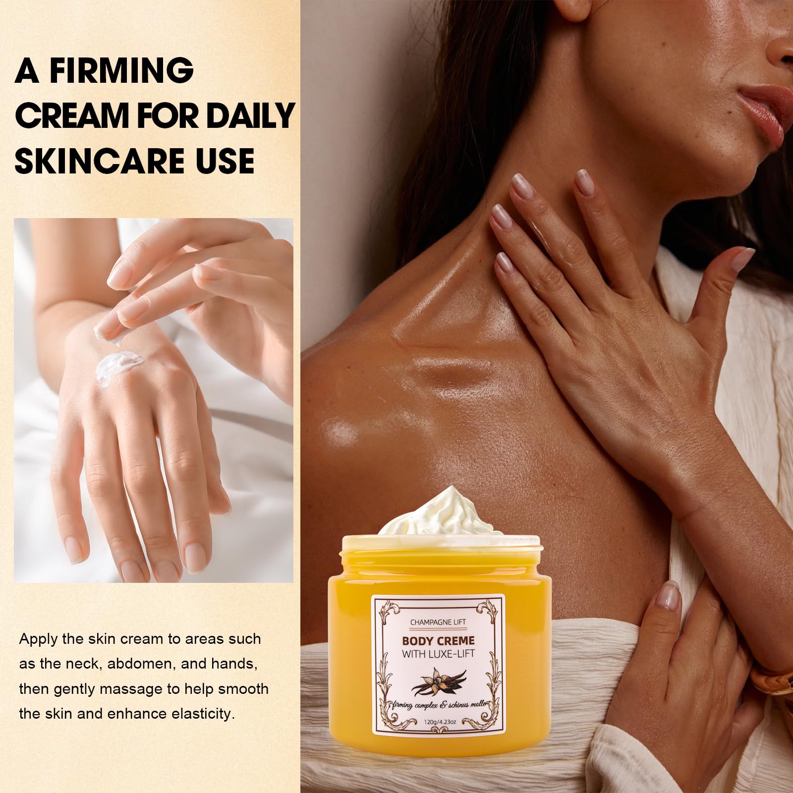 Champagne Body Cream with Pink Pepper, Moisturizing 50ml