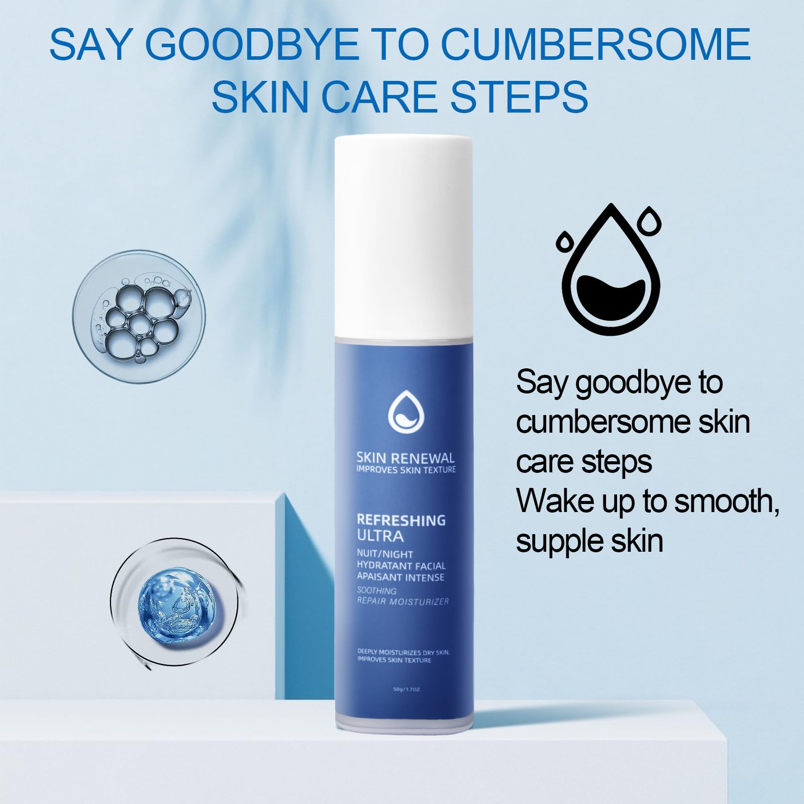 Soothing Night Cream for Sensitive Skin, Deep Hydration 1.7oz