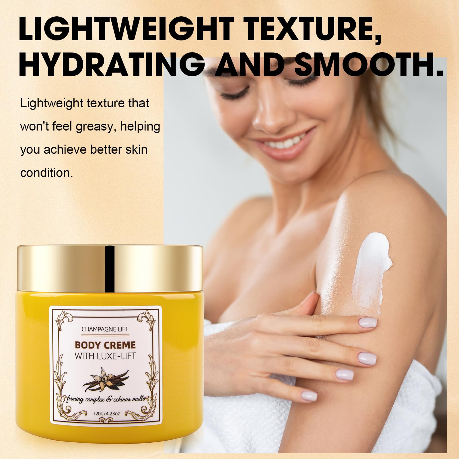 Champagne Body Cream with Pink Pepper, Moisturizing 50ml