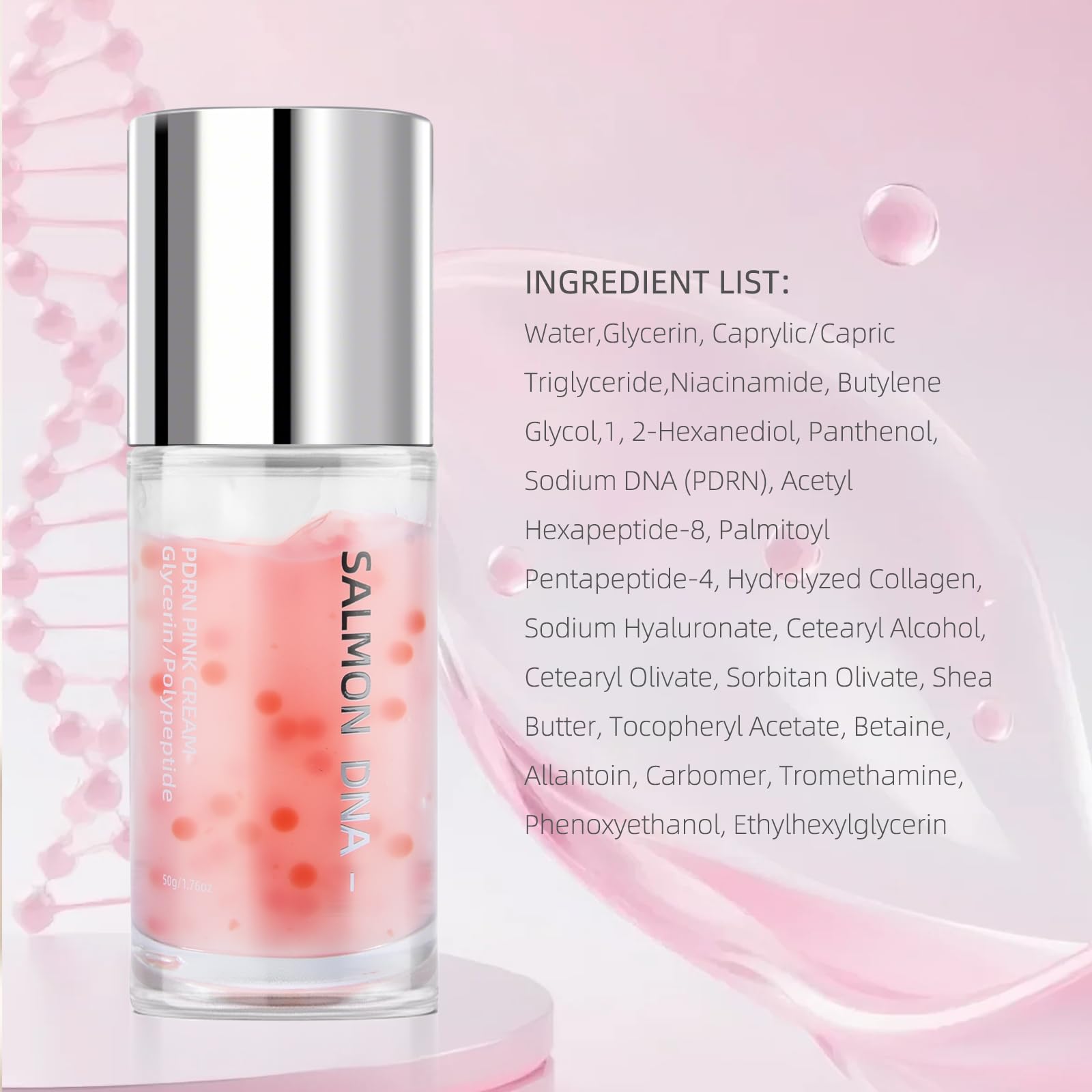 Salmon DNA Hyaluronic Face Cream for Hydrated Radiant Skin