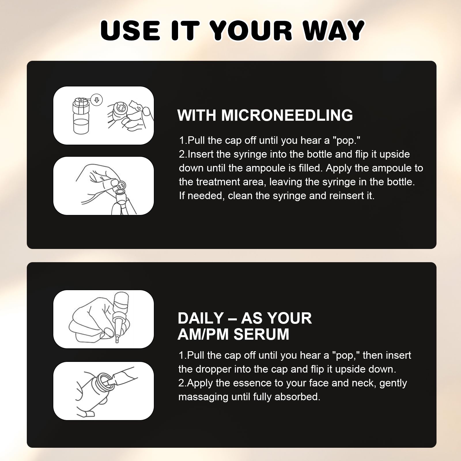 Salmon DNA Face Serum 2PCS, Microneedling Hydration 30ml/1 fl oz